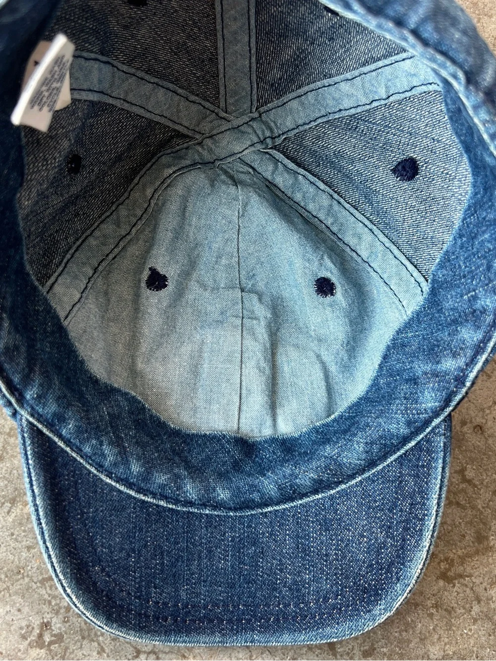 Vintage 2003 Baby Gap Denim Baseball Cap Hat 100% Cotton Size 3-4 Years
